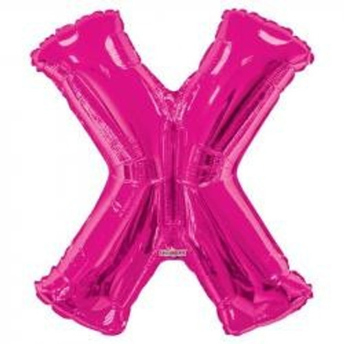 34"  Letter Balloon - X - Pink