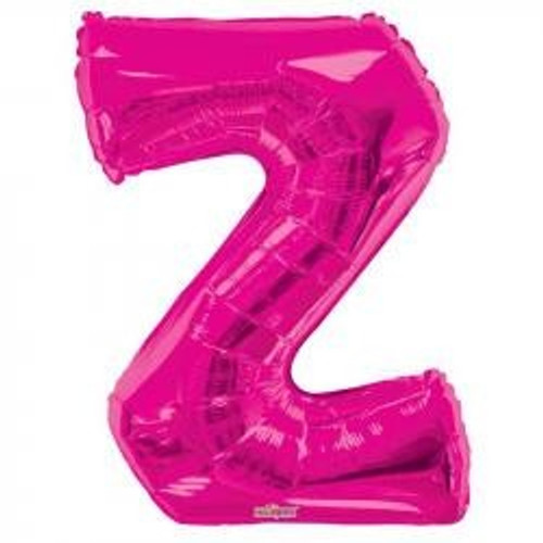 34"  Letter Balloon - Z - Pink