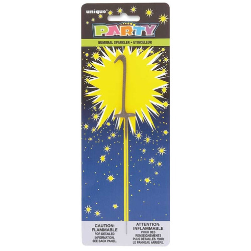 Number 1 Sparkler Candle Number 1 Sparkler Candle