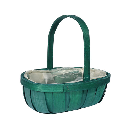 Dark Green Softwood Trug With Handle