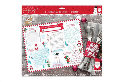 6 Christmas Activity Placemats
