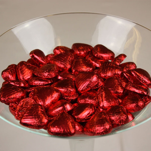 Red Foil Chocolate Hearts (1kg) Red Foil Chocolate Hearts (1kg)