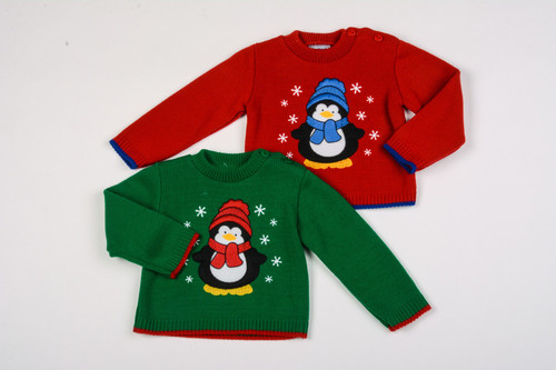 Watch Me Grow Penguin Christmas Jumpers (0-9 Months)