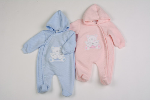 Aardvark 1pc Bears Quilted Hood Pramset (NB-6 Months)