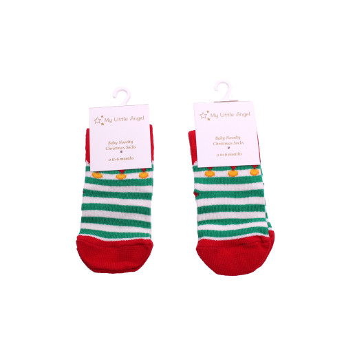 Cute Elf Christmas Socks (0-6m) Cute Elf Christmas Socks (0-6m)