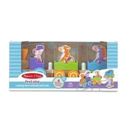 Rocking Farm Animals Pull Train by Melissa and Doug