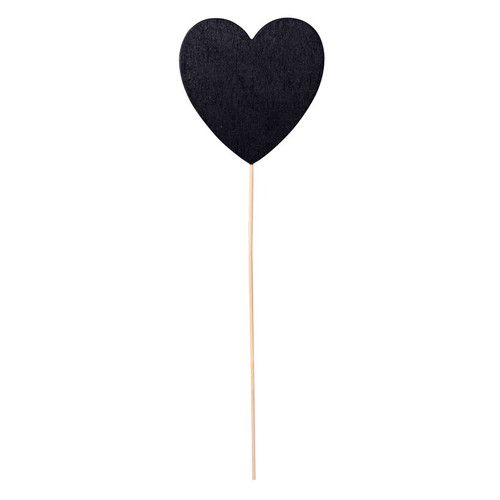 Black Bamboo Heart Pick (7.7cm)
