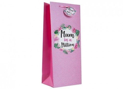 Mum In A Million Bottle Bag With Gift Tag Mum In A Million Bottle Bag With Gift Tag