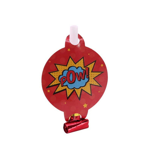 Superhero Party Blowers (x8)  