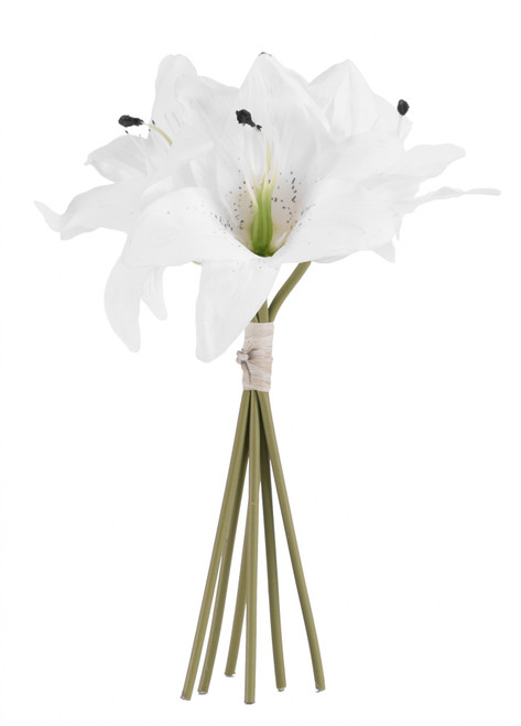 White Lily Bouquet x 6 Heads