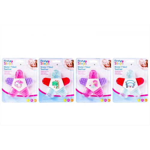 Decorated Waterfilled + Soft Texture Teether Star (Assorted Designs)