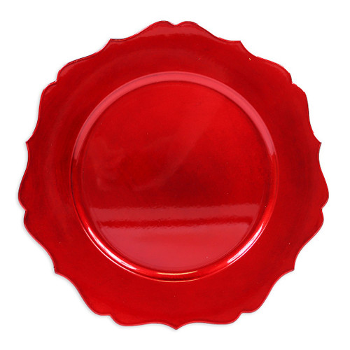 Red Shaped Charger Plate 