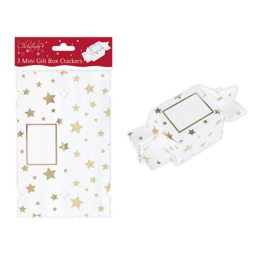 3 Gold Treat Cracker Boxes 3 Gold Treat Cracker Boxes