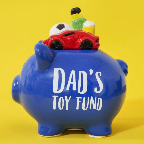 Pennies & Dreams Ceramic Piggy Bank - Dads Toy Fund