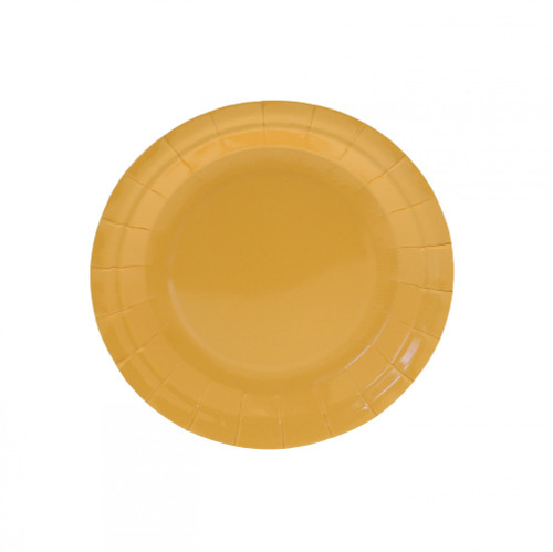 Yellow Paper Plates Round - 7 Inch (x8)  