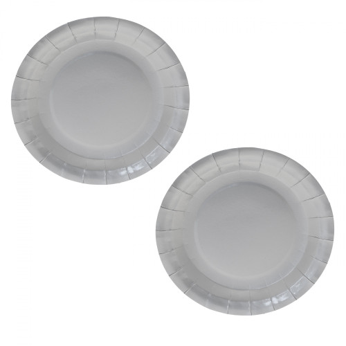 Silver Paper Plates Round - 7 Inch (x8) Silver Paper Plates Round - 7 Inch (x8)