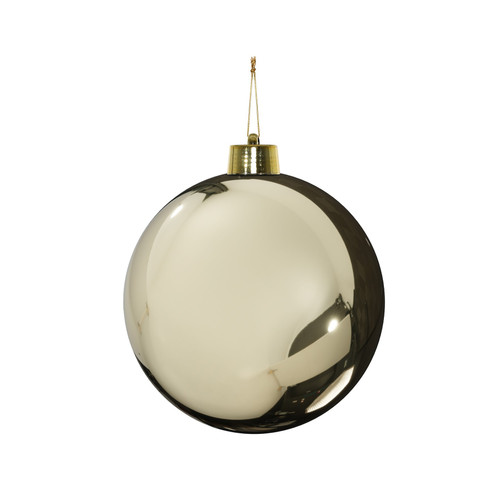 Champagne Shiny Shatterproof Bauble (x1) (15cm) Champagne Shiny Shatterproof Bauble (x1) (15cm)