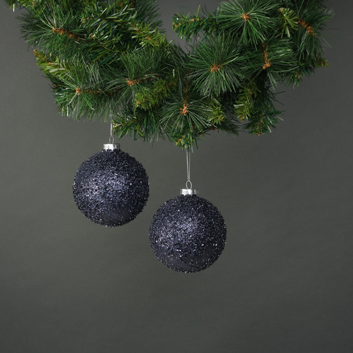 Marin 10cm Glass Bauble Blue (Set of 4) Marin 10cm Glass Bauble Blue (Set of 4)