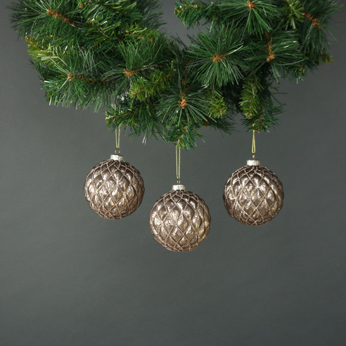 Asteria 8cm Glass Bauble (Set of 4) Asteria 8cm Glass Bauble (Set of 4)