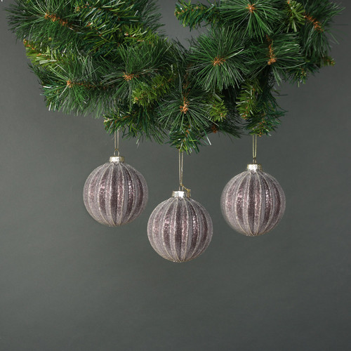 Dariyah 8cm Glass Pumpkin Bauble (Set of 4) Dariyah 8cm Glass Pumpkin Bauble (Set of 4)