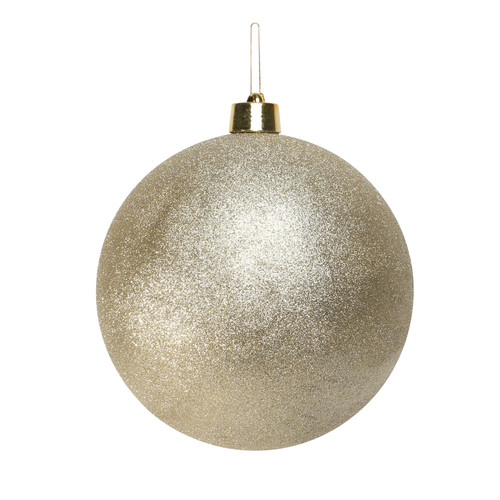 Champagne Glitter Shatterproof Bauble (x1) (30cm) Champagne Glitter Shatterproof Bauble (x1) (30cm)