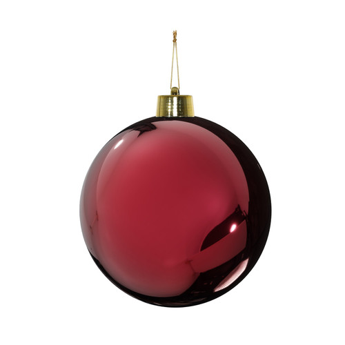 Burgundy Shiny Shatterproof Bauble (x1) (20cm) Burgundy Shiny Shatterproof Bauble (x1) (20cm)