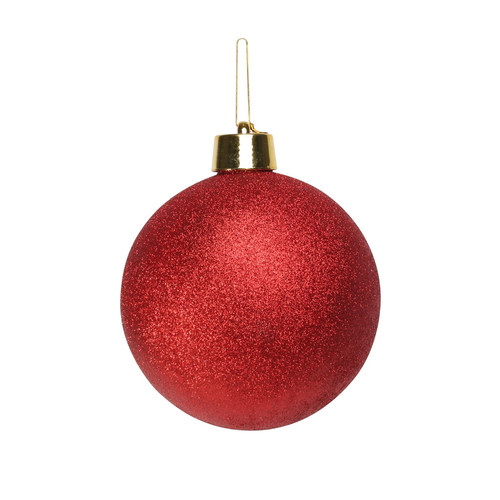 Red Glitter Shatterproof Bauble (x1) (20cm) Red Glitter Shatterproof Bauble (x1) (20cm)