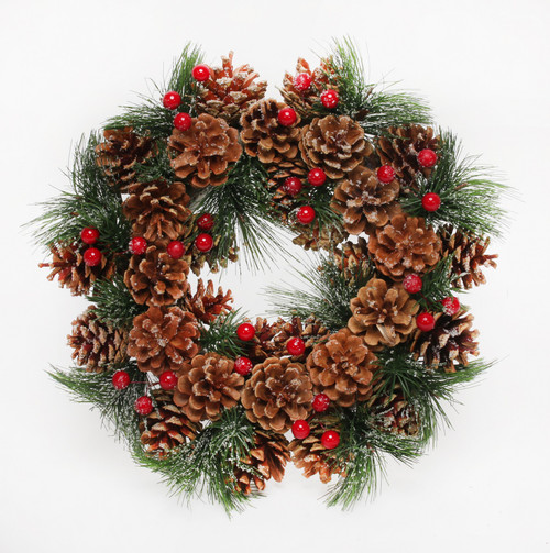 Woodland Natural Wreath with Stars