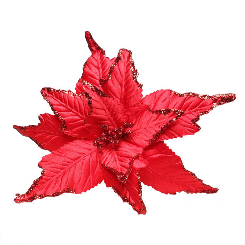 Large Red Poinsettia Pick Large Red Poinsettia Pick