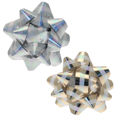 Silver & Gold Sparkle Mix Bows Silver & Gold Sparkle Mix Bows