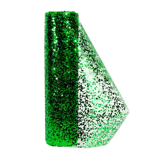 Green Glitter Mesh ribbon  runner 30cm x  5 yards 