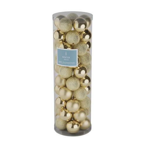 48 Champagne Baubles (10cm) 48 Champagne Baubles (10cm)