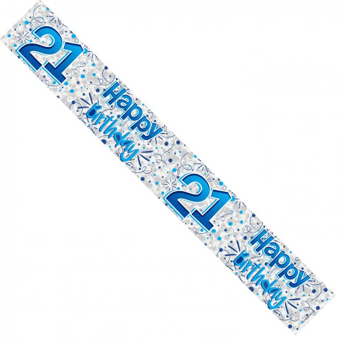 21st Blue Stars Birthday Banner 21st Blue Stars Birthday Banner