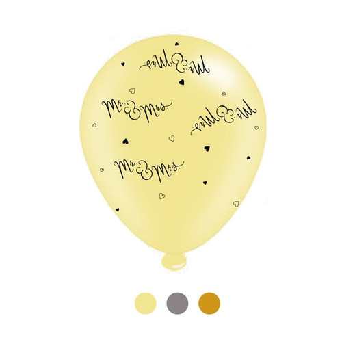 Mr & Mrs Mixed Latex Balloons (8 pack) Mr & Mrs Mixed Latex Balloons (8 pack)