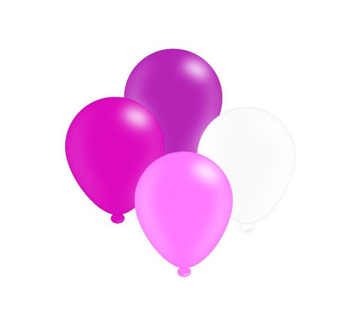 Mixed Pink Latex Balloons (8pk)