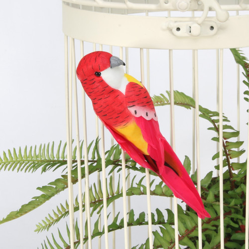 Red Budgie with Clip