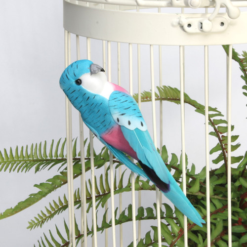 Blue Budgie with Clip