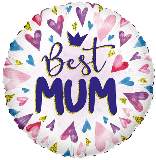 18 Inch Best Mum Hearts Eco Balloon