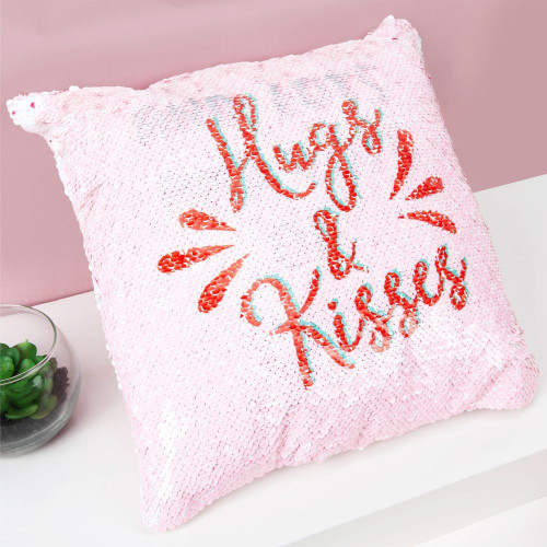 For Your Eyes Only Hidden Sequin Cushion 