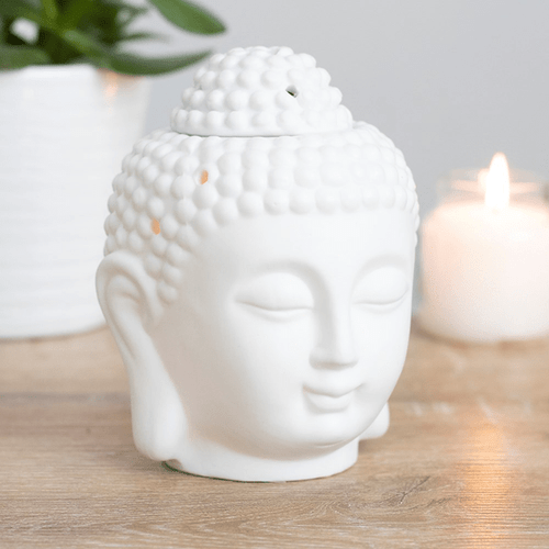 White Buddha Head Oil Burner White Buddha Head Oil Burner