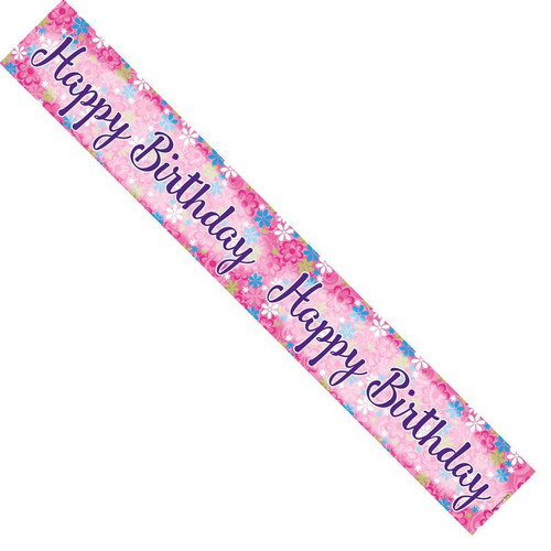 Happy Birthday Female Banner (pack Of 12) 