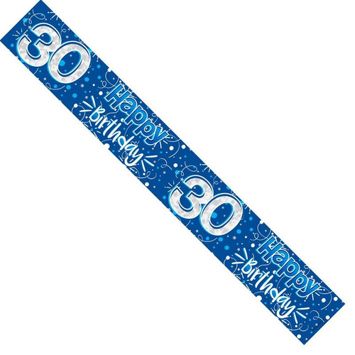 Male 30th Birthday Banner (pack Of 12) 