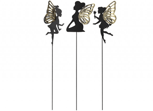 Metal Fairy Silhouette Black   (Assorted Designs)