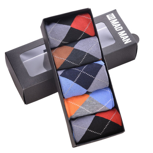Mad Man Bright Argyle Boxed Socks 5pc Mad Man Bright Argyle Boxed Socks 5pc