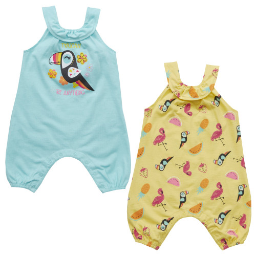 Baby Girls Tropical Playsuit (NB-24m) (Assorted Designs)