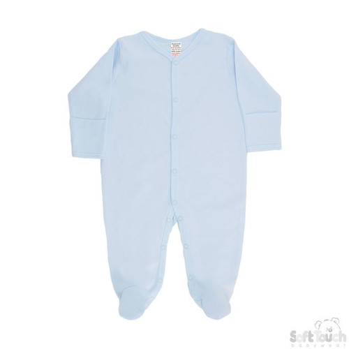 Blue Baby Sleepsuit 6-9m - 100% Cotton