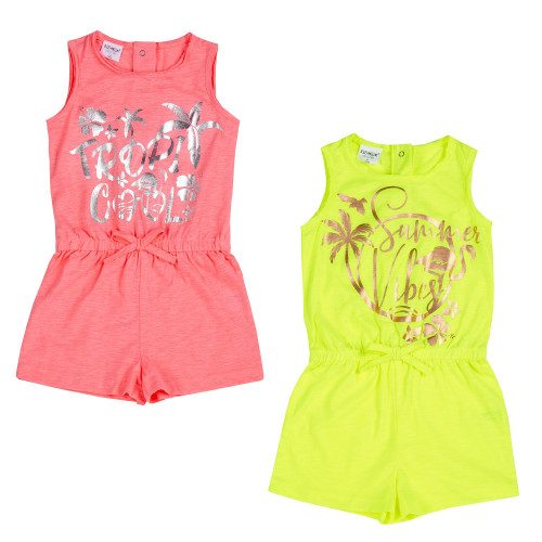 Infant Girls Neon Playsuit (3-8yrs) (Assorted Designs)