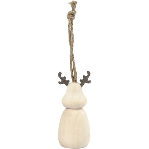 Wooden Reindeer Hanging Decoration Wooden Reindeer Hanging Decoration