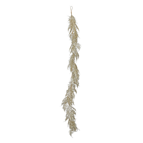 Glitter Asparagus Fern leaf garland Gold 180cm Glitter Asparagus Fern leaf garland Gold 180cm