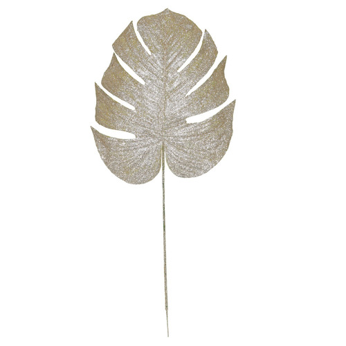 Champagne Glitter Monstera Leaf (Large) Champagne Glitter Monstera Leaf (Large)